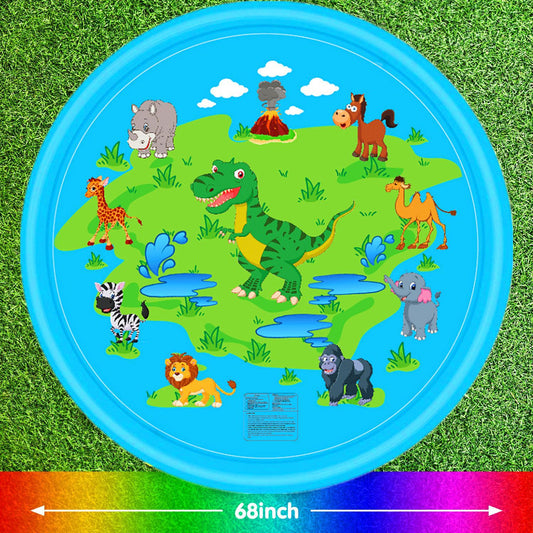 Inflatable Water Splash Mat for Kids' Outdoor Fun