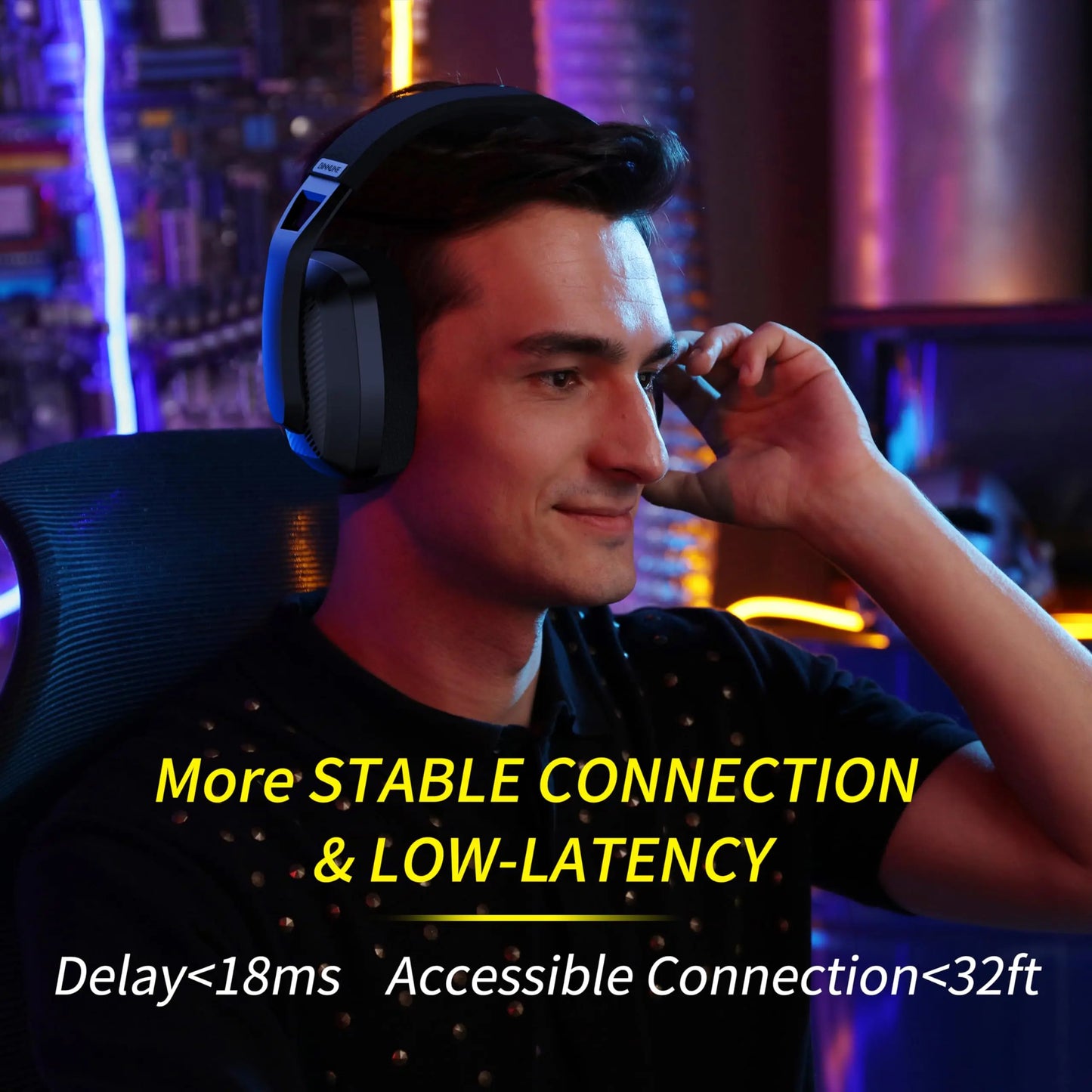 Wireless Gaming Headset with Mic for PC, PS5 & PS4